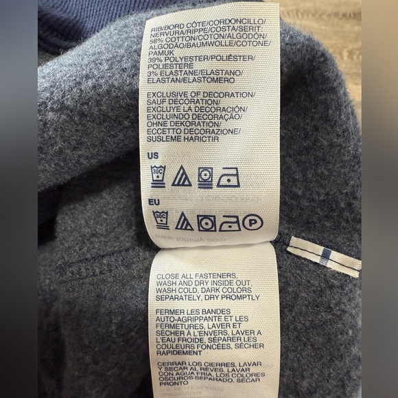 Tommy Hilfiger Navy Hoodie Jacket Y2K style Preppy sz:S/P - Picture 6 of 7